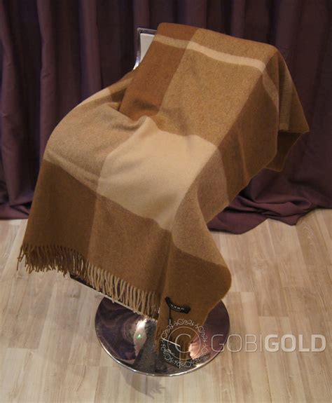 Плед из 100% шерсти молодого верблюжонка 150x200 см. (BODIOS) - камэл ...