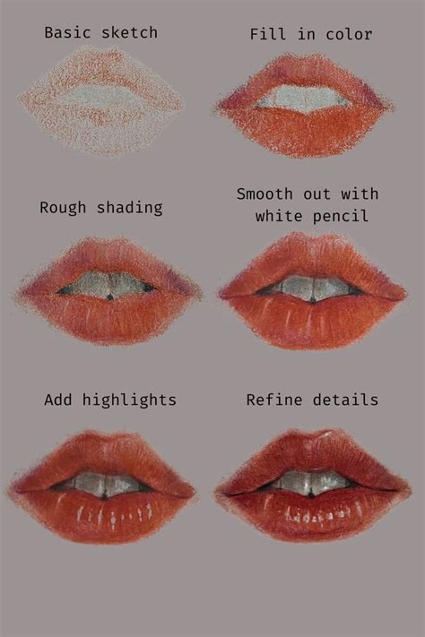 draw realistic lips tutorial lip drawing lips drawing