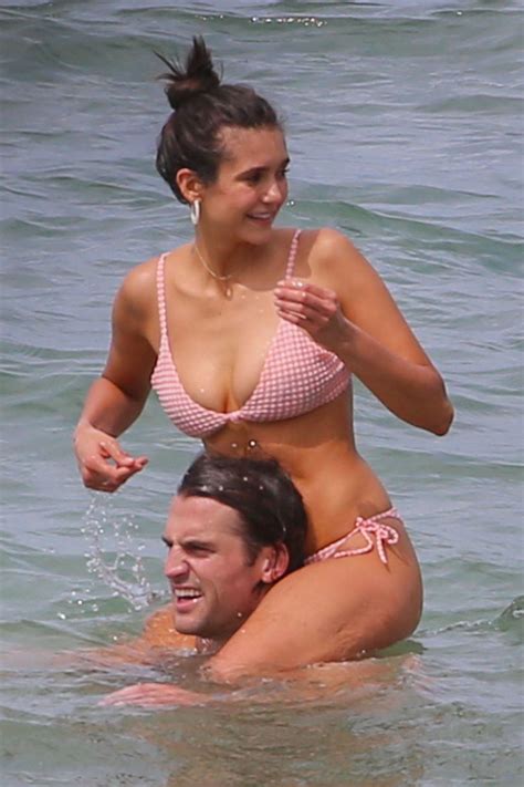 Nina Dobrev areola slip and wet bikini beach photos - Thefappening.link