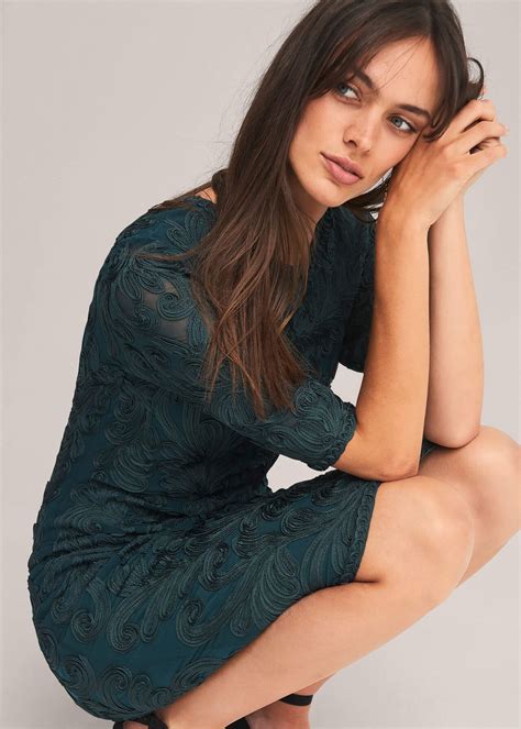 Nikki Tapework Lace Dress