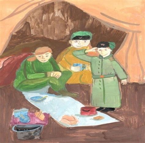 Детские рисунки и иллюстрации к повести "Сын полка".