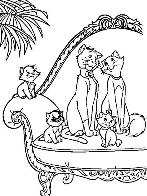 coloring pages aristocats disney page printable color print cat kids choose adult board