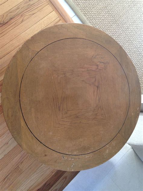 Table 1 - BEFORE. Top has scratches and stains. | Table, Side table