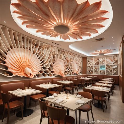conch shell restaurant interior design stable diffusion
