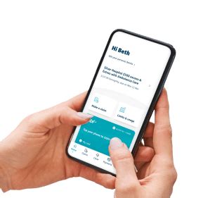 Person holding phone with HBF app open