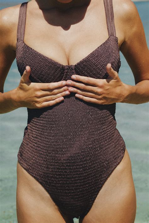 Cacao Brown Lente One Piece Bathing Suit · Shop Online · HAZEL & FOLK