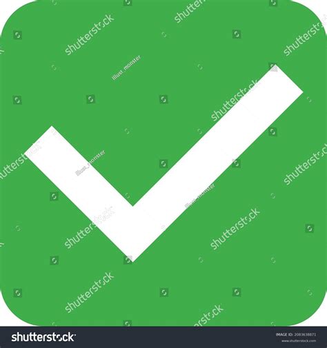 Green Check Mark Icon Vectors That Stock Vector (Royalty Free) 2083638871