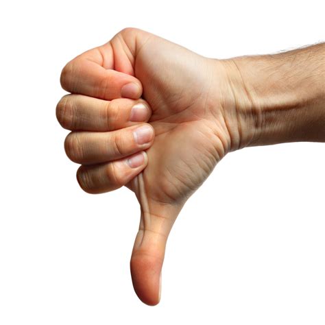 close    hand showing thumbs  sign isolated   transparent