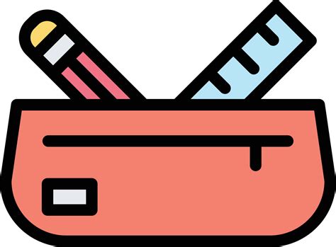 pencil case vector icon  vector art  vecteezy