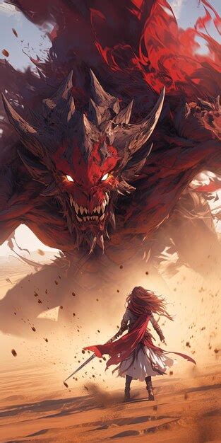 Premium Photo | The red dragon is the name of the character