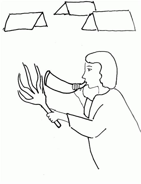gideon trumpet colouring page - Clip Art Library