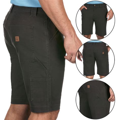COLEMAN MENS CARGO Work Stretch Shorts Relaxed Flex Canvas Comfort ...
