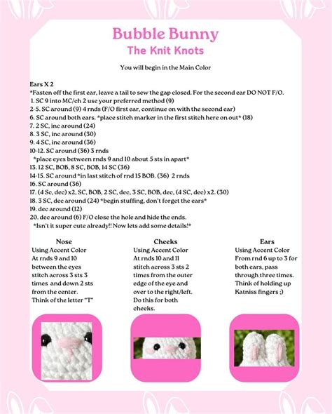 bubble bunny the knit knots