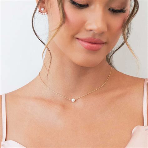 Crosby Single Pearl Necklace | Birdy Grey