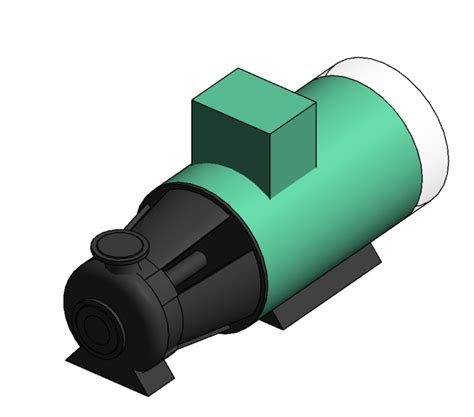 BIM-модель: Насос блочного типа с сухим ротором и фланцевым соединением ...