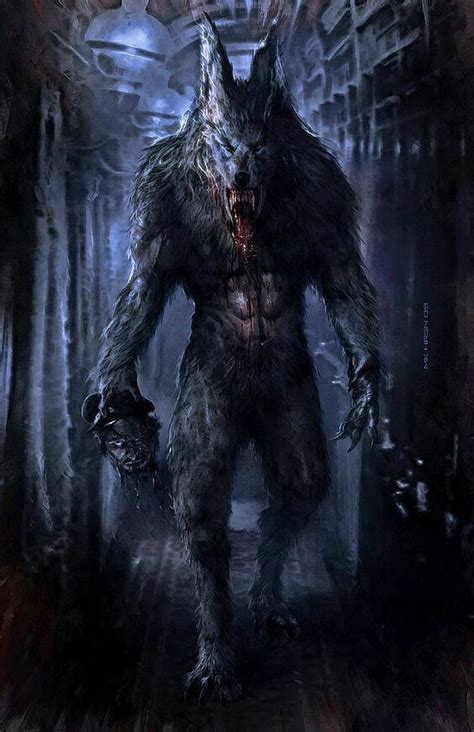 This look reminds me a little of the werewolves in 'Dog Soldiers ...