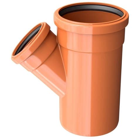Тройник ПВХ для наружней канализации DN160x110/45 - Пласт-пайп