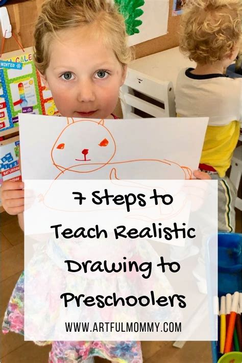 7 Steps to teach realistic drawing to preschoolers! | Preschool drawing ...