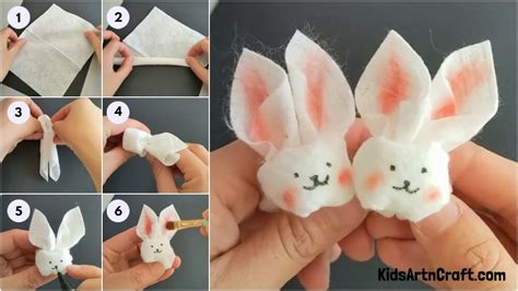 Tissue Paper Bunny Step-by-Step Craft Tutorial for kids - Kids Art & Craft