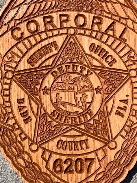 Miami Dade County Wooden Sheriffs Badge // Custom Deputy | Etsy