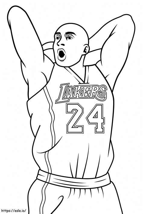 Kobe Bryant Coloring Pages COLORHAL - Kobe Bryant 07 kobe coloring page