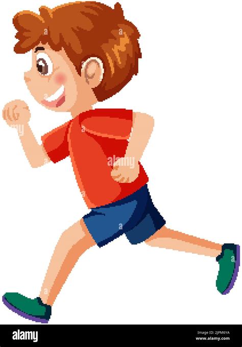 Running boy cartoon character illustration Stock Vector Image & Art - Alamy