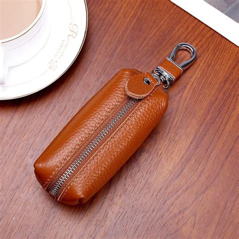 Men And Women Genuine Leather Car Key Case Holder Purse | Car key ...