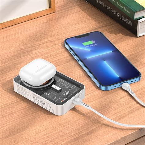 Hoco Q10A 10000mAh PD Transparent Magnetic Wireless Power Bank