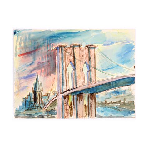 Brooklyn Bridge Watercolor at GetDrawings | Free download