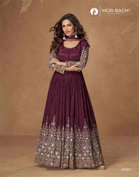 MEHAR BY MOR-BAGH 10262 TO 10264 SERIES DESIGNER ANARKALI SUITS