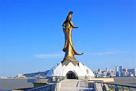 kun iam statue macau china editorial photo image  attractions