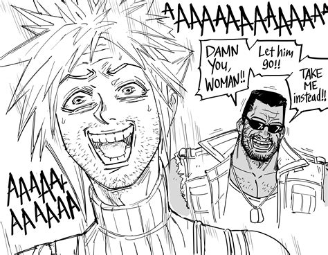 cloud strife, barret wallace, and coomer (final fantasy and 1 more