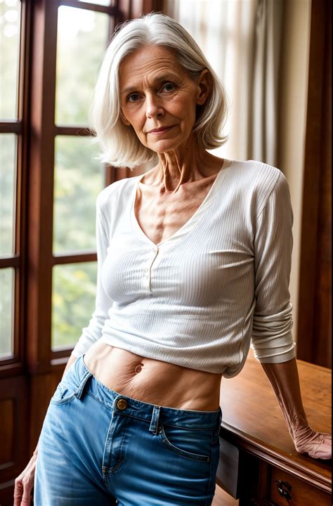 A close up of a woman with a shirt on posing for a picture - SeaArt AI