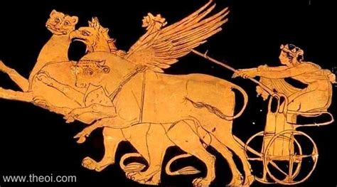 Chariot of Dionysus - Ancient Greek Vase Painting