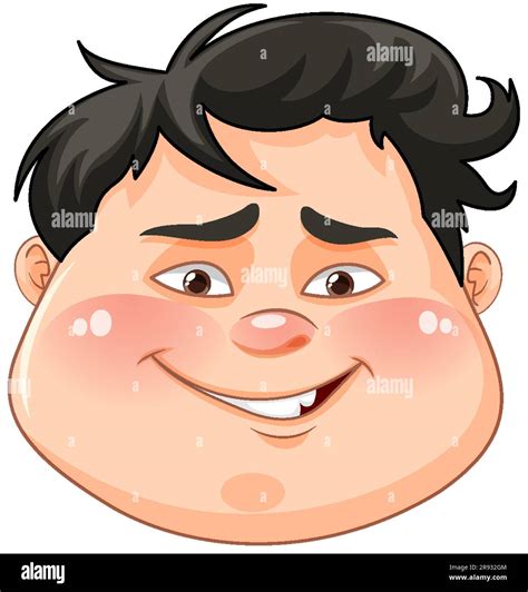 Face of fat boy cartoon illustration Stock Vector Image & Art - Alamy