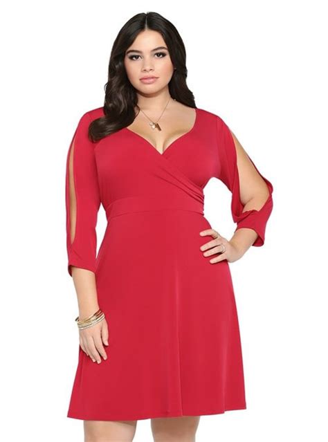 JOY MY FASHIONS: Beautiful Red Plus Size Dresses That Will Turn Slim ...