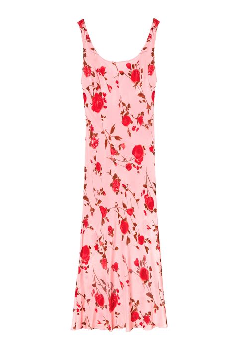 Bondi Silk Midi Dress in Claudia Rose Pink