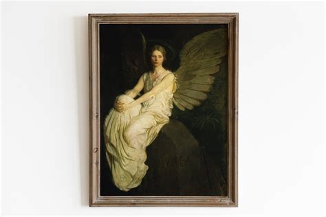 Antique Angel Printable Art. Angel Portrait Oil Painting. - Etsy