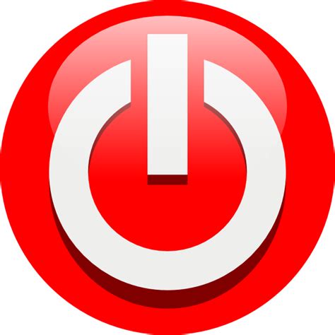 Red Power Button Icon PNG Transparent Background, Free Download #8363 ...
