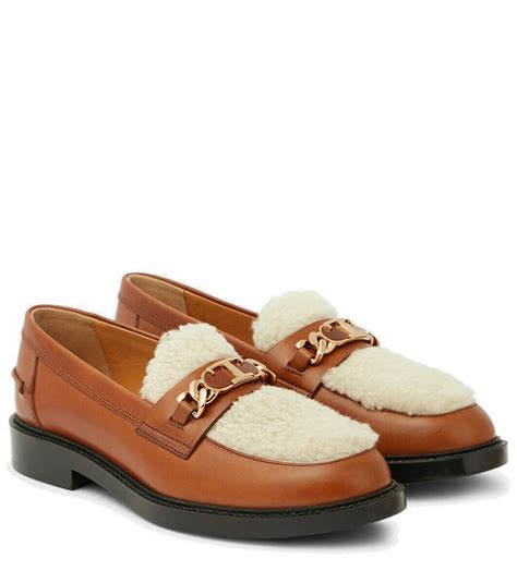 Tod's Leather and shearling loafers Tod's