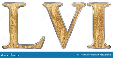 Roman Numeral LVI, Sex Et Quinquaginta, 56, Fifty Six, Isolated on ...