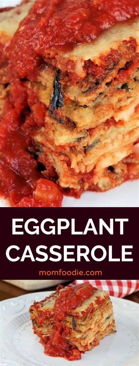 Eggplant Casserole - Baked Eggplant Parmesan Recipe - Mom Foodie