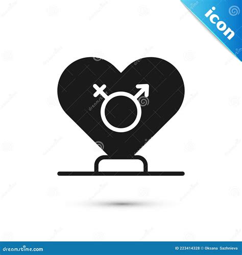 Grey Gender Icon Isolated on White Background. Symbols of Men and Women