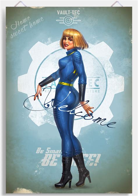 ᐉ Постер Let's Play Фалаут Волт-Гёрл Vault Girl Fallout 90х61 см