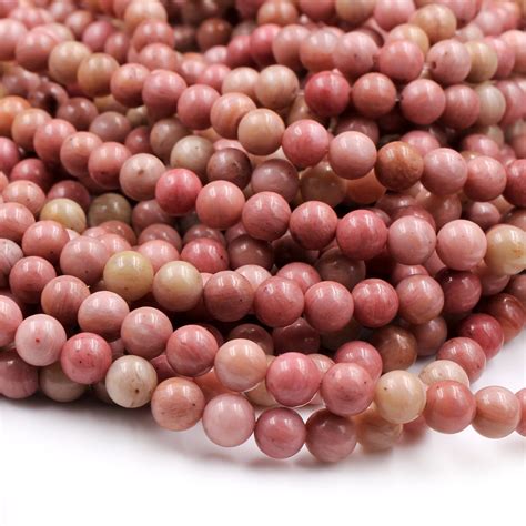 natural pink petrified rhodonite beads mm mm mm mm  etsy