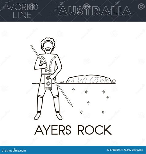 map of australia with ayers rock 3