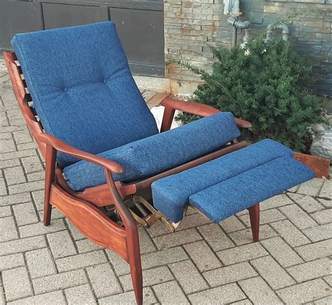 Choose Fabric***RESTORED Mid Century Modern Lounge Chair Reclining, wi