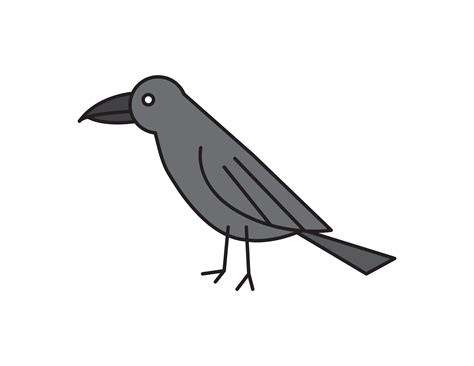 crow drawing easy 8