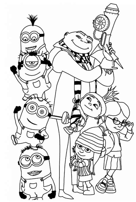 50+ Desenhos dos Minions para colorir - Como fazer em casa