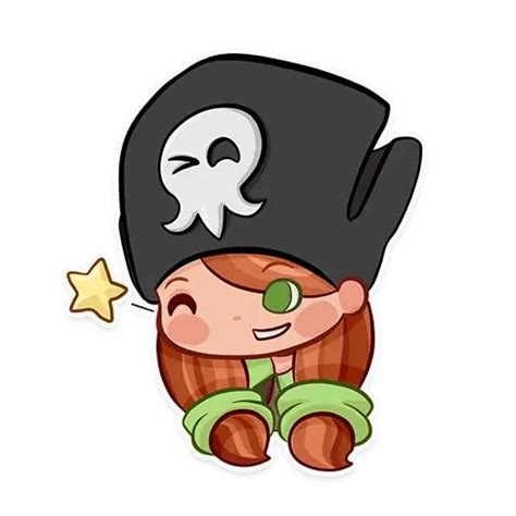 Набор стикеров для Telegram «Пират Катюша»